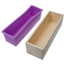 1100g Wood Loaf Soap Mould with Silicone Mold Cake DIY Making Wooden Box
