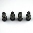 Auto Car Wheel Tire Valve Stem W/ Dust Cap Aluminum Alloy Gray 4Pieces