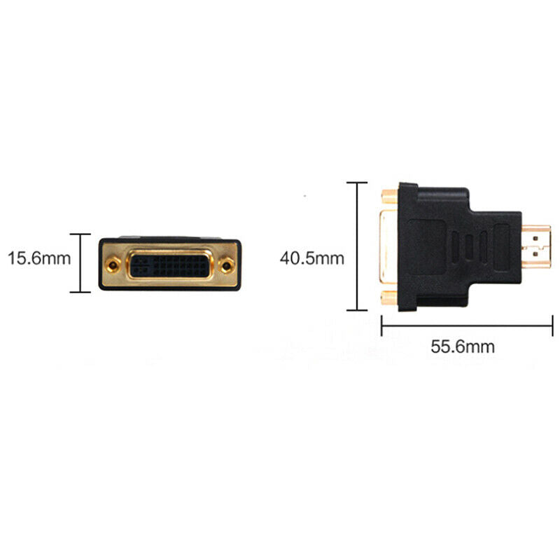 DVI-D Dual Link(24+5 pin) Female to HDMI Male Converter Adapter for LCD HDTVJC!c