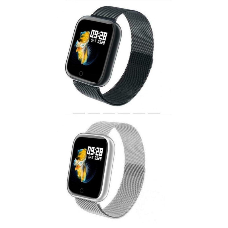 2x Women Men Sports Bluetooth 4.0 Smart Watch Wristband 1.3inch Smartwatch