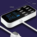 USB Fast Charging Station Hub Car 8-Port Desktop Wall Multi Charger LCD Display