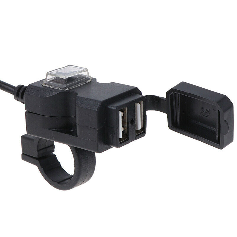 Universal USB Motorcycle Charger Waterproof Dual USB 12V Power Supply Adap OZ