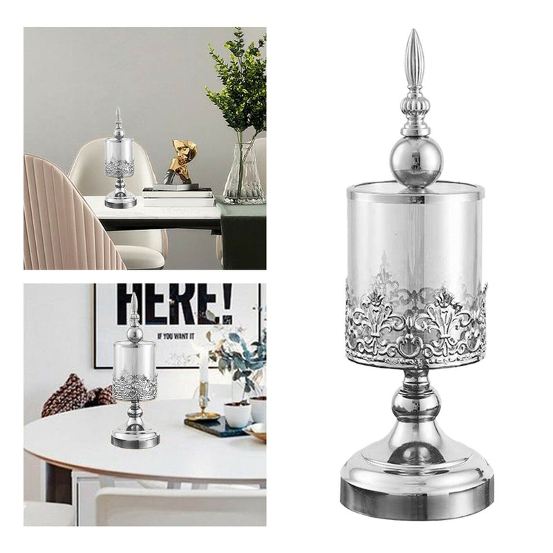 Luxury Candlestick Pillar Candle Holder Metal Wedding Dinner Home Decoration