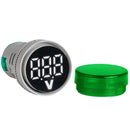 6-100V DC Digital Voltmeter Indicator LED Lamp Round Signal Light (Green)