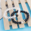 2X King Queen Crown Couple Bracelets His And Her Friendship Beads Bracelet Gift