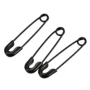 Metal Fastening Tool Safety Pins 0.8 x 0.2 Inch 100 Pcs Black