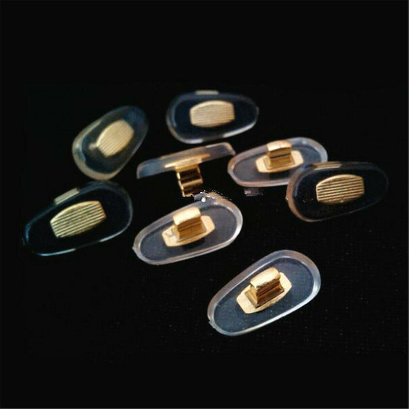 10 Pairs Nose Pads Screw On for Glasses/Spectacle/Sunglasses Metal & Plastic New