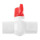 20mm x 20mm Slip Plumbing T Handle Full Port PVC-U Ball Valve white+red M7M7