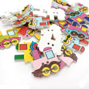 20 pcs Wooden Train Design Sewing Buttons, 25 x 22mm. Perfect for children' Z6L2