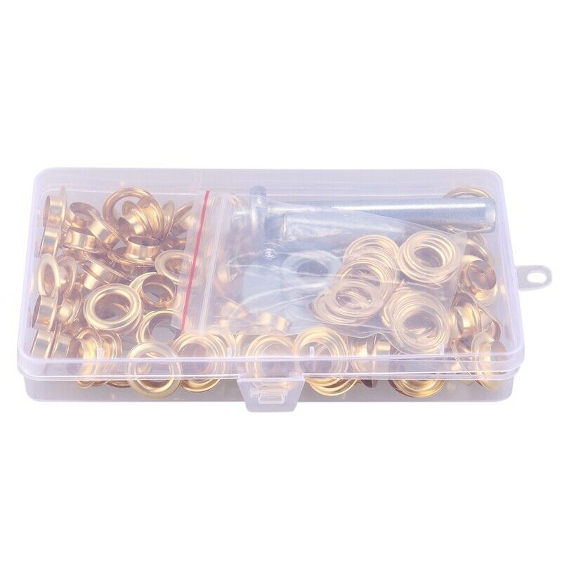 103Pcs/Set Durable Tarpaulin Tent Awning Groundsheet Eyelet DIY 1/2 inch Ta J4R5