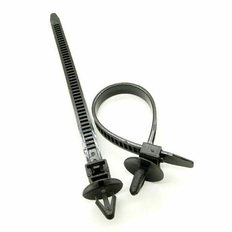 100x Mixed Nylon Cable Tie Bundled Car Wire Harness Line Fastener Zip Clip Band