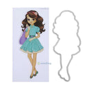 1Pc Silicone Fashion Girl Stamp Metal Cutting Dies Stencil Frame Scrapbook DIY
