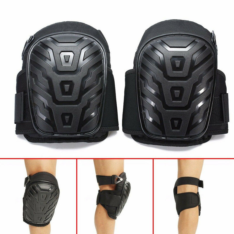 2pcs Durable Gel Filled Knee Leg Pads Silicone Protect with Adjustable Strap