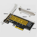 2x M.2 NVMe SSD NGFF to PCIe 3.0 x4 m2 Converter M2.PCI-E SSD Expansion Cards