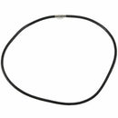 Stainless steel magnetic clasp armor chain leather cord necklace, Black - 4