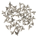 50pcs Alloy Metal Heart Charms DIY Bracelet Necklace Jewelry Making Findings