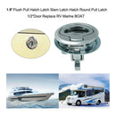 2x Aluminium Alloy Locker Hatch Latch Brake Lock Flush Handle For RV Yacht Boat