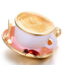 Enamel Coffee Cup Spoon Brooch Pin Women Scarf Suit Collar Lapel Pin Jewelry 3c
