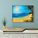 5D Full Round Drill Rhinestone Picture DIY Sunny Beach Diamond Painting Kit