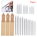 27pcs Pencil Sharpener Tortillions Paper Blending Stumps Art Blenders Stationery