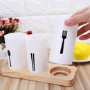 1 Set Oak Base Chopsticks Barrel Tableware Draining Rack Kitchen Tools H6E7