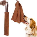 Leather Puppy Dog Bite Rag Tug Toys with For Puppy NEW Training Bite L2K4