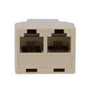 1 to 2 RJ11 Female Telephone Wire Splitter Converter Adapter Wire Connector