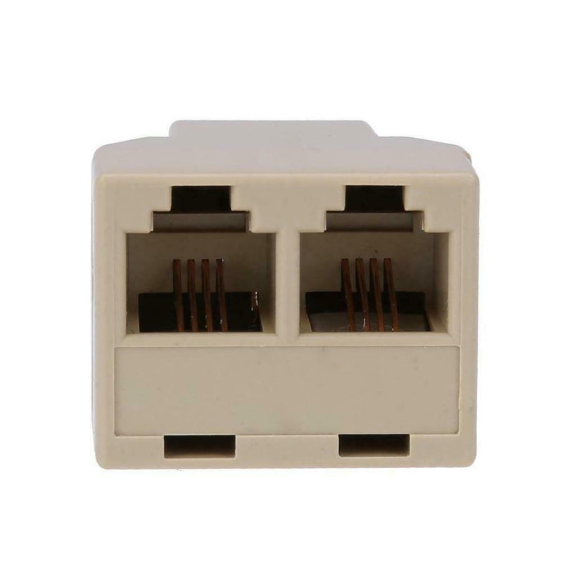 1 to 2 RJ11 Female Telephone Wire Splitter Converter Adapter Wire Connector