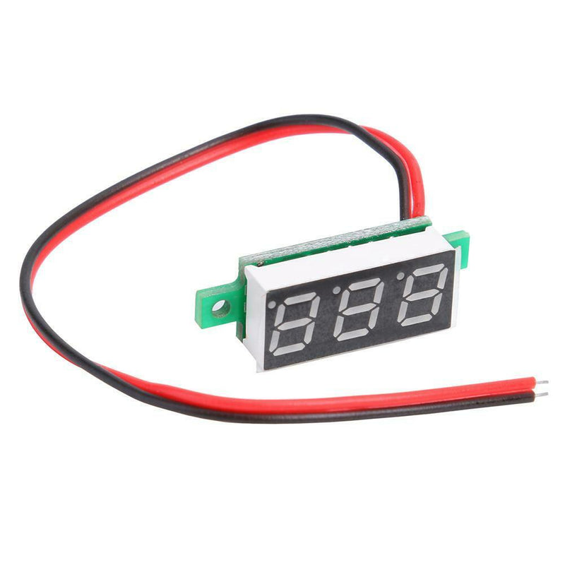 0.28 inch Digital Direct Voltage Gauge Head 2 Line DC4-30V (Yellow Green)
