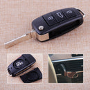 3+1 4 Button Folding Remote Key Fob Case Shell Uncut Blade fit for Audi A4  A6