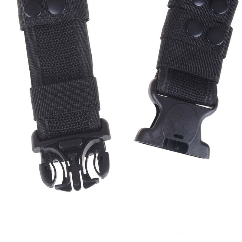 Black Heavy Duty Security Guard Police Utility Nylon Belt Waistband Supplies Ew
