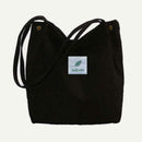 Fashion Women Handbag Canvas Print Tote Large Capacity Shoulder Bag (Black)