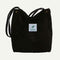 Fashion Women Handbag Canvas Print Tote Large Capacity Shoulder Bag (Black)