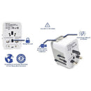 Power Plug Adapter International Travel 4 USB Ports work - 220 Volt Adapter