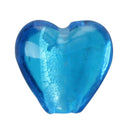 50 X Murano Glass Beads Pendant HEART 12MM