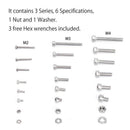 Bolts Nuts And Washer Assortment Kit Metric Screw Storage Containers 1080 P