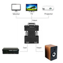 HDMI Female to VGA Male Adapter w/Audio Cable Support 1080P Output (Black)