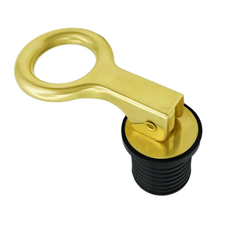 1" Rubber & Brass Snap Flip Style Hull Livewell Drain Plug Fishing Boat Part