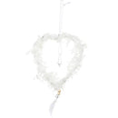 Christmas Tree Pendant Cute Plush Home Festival Ornaments (Heart White)