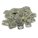50 x Handmade Hollow Daisy Flower Rectangle DIY Making Charms