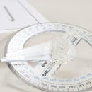 360 Degree Plastic Pointer Protractor Ruler Angle Finder Swing New Office A H8A1