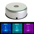 LED Colorful Light Base Round Rotating Crystal Light Display Electric Stand J1Q6