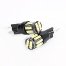 1 Pair T10 7020 10SMD Car LED Wedge Light License Plate Lamp (Black Board)
