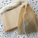 5 Set for 500 Pcs Disposable Tea Filter Bags Empty Heat Seal Drawstring Tea