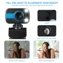 USB Webcam with Built-in Microphone 2LED Night Vision Clip-on Web Camera AU