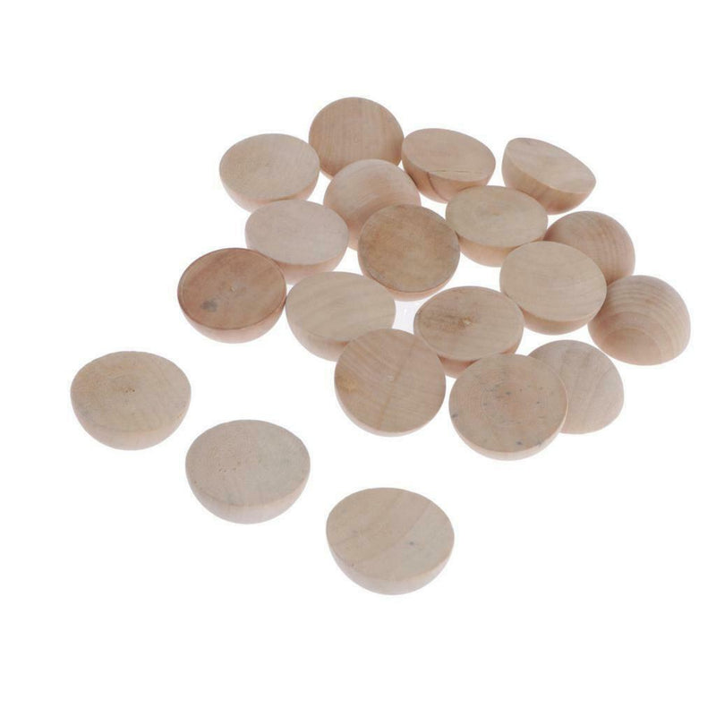 Wood Ball - 20PCS Unfinished Wooden Balls, Mini Half Round Craft Balls for DIY