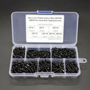 500pcs M3 Black Carbon Steel Pan Head Round Head Self Tapping Screw Set LKQ RAC