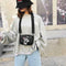 Cartoon Printing Square Shoulder Handbags Women PU Leather Crossbody Bag (5