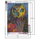 Full Round 5D Diamond Painting DIY Animal Rhinestone (Splicing Owl B2456)