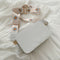 Small Fresh Leather Shoulder Bags Women Girls Floral Messenger Bags (White) A#S